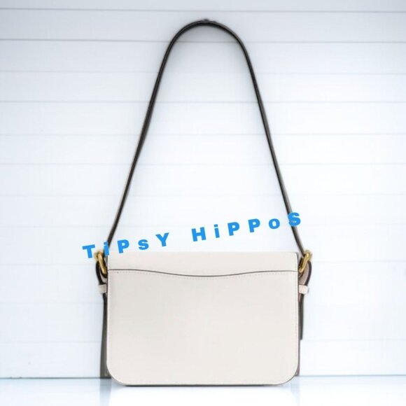 NEW!!! Coach White/Chalk Leather Sage Shoulder Bag/Crossbody with Adjustable Str - Picture 3 of 12